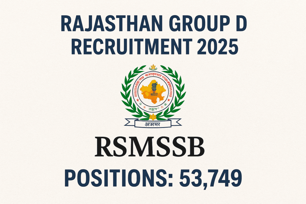 राजस्थान Group D भर्ती 2025