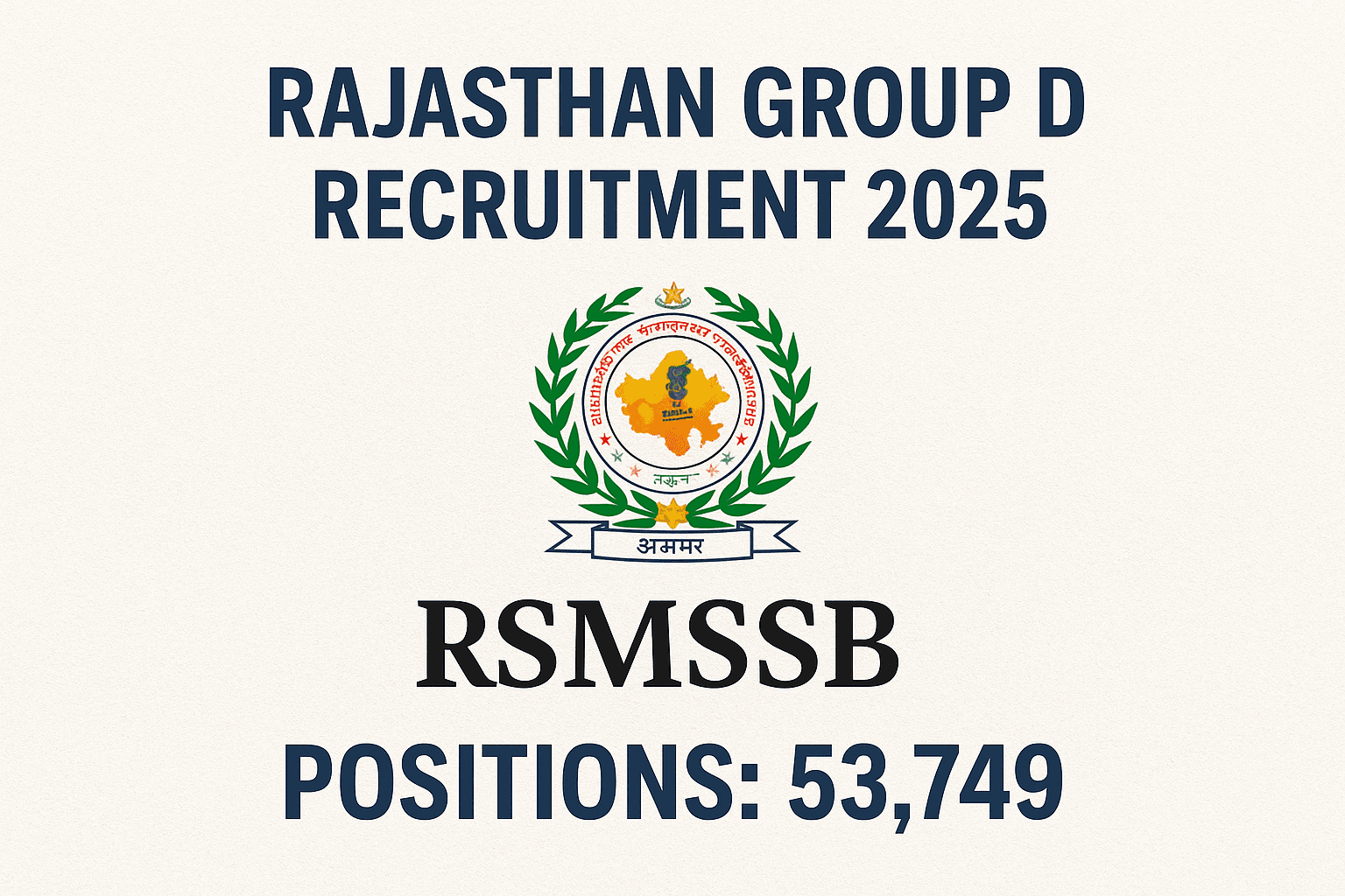 राजस्थान Group D भर्ती 2025