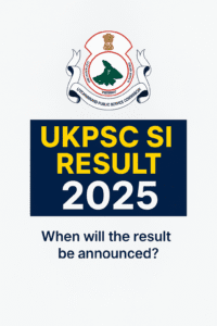 UKPSC SI Result 2025