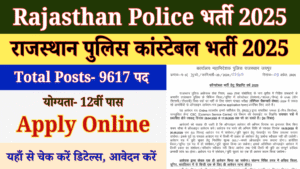 Rajasthan Police Constable Recruitment 2025