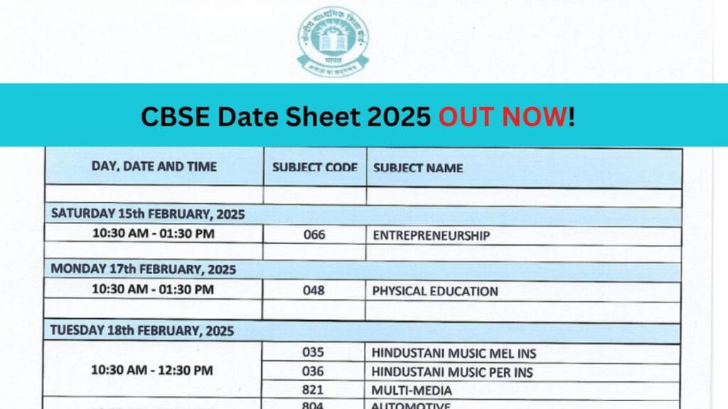 CBSE Class 10th Exam 2025