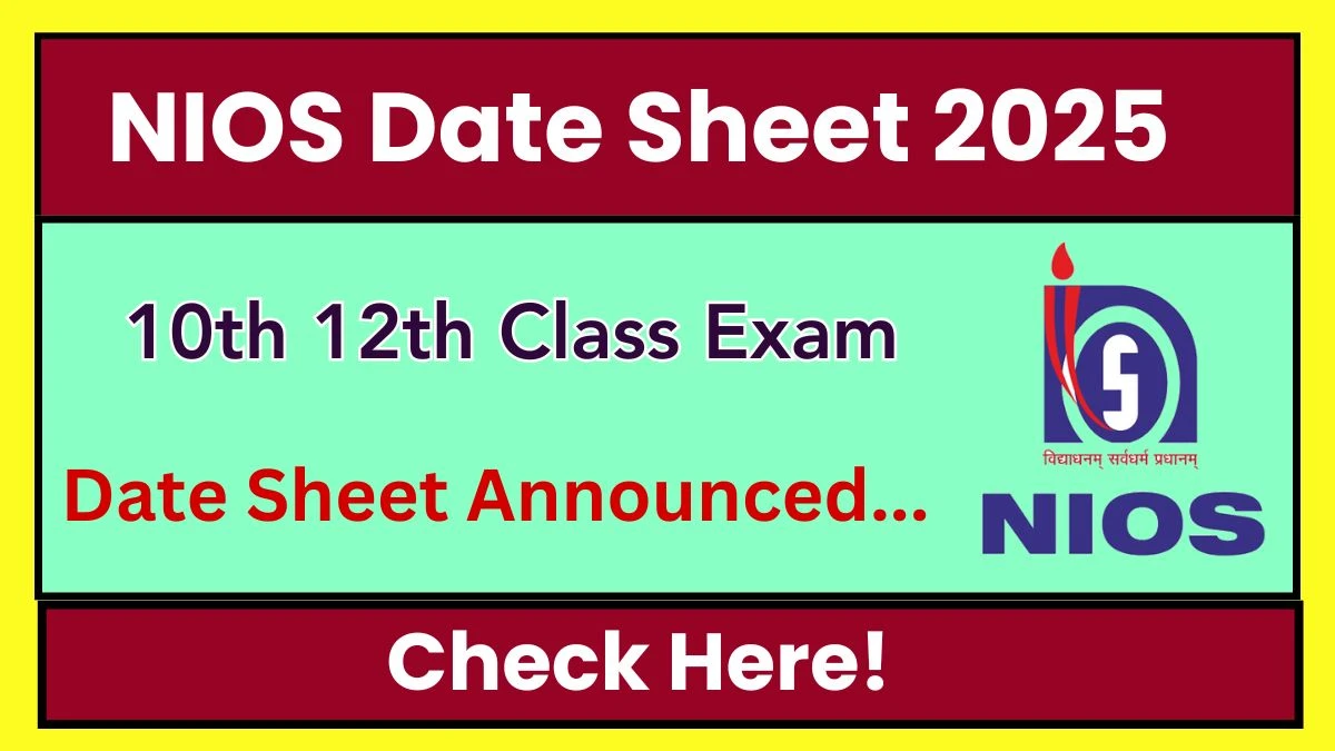 NIOS Date Sheet 2025