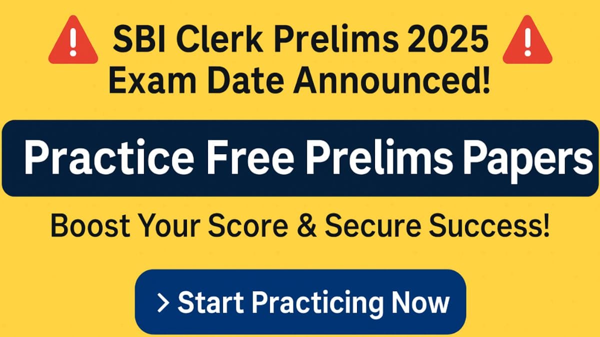 SBI Clerk Prelims Exam 2025