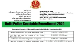 Delhi Police Constable Recruitment 2025